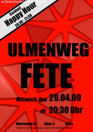 Ulmenweg-Fete Werbeplakat