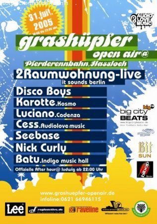 Grash&uuml;pfer open air Werbeplakat