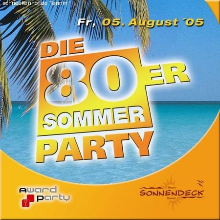 Die 80er Sommerparty Werbeplakat