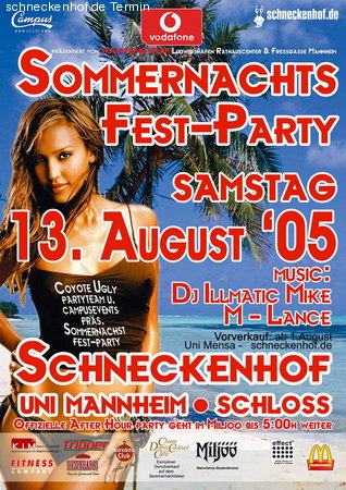 Sommernachtsparty Werbeplakat