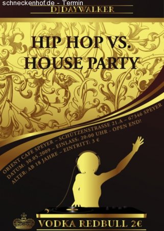 Hip Hop vs. House Party Werbeplakat