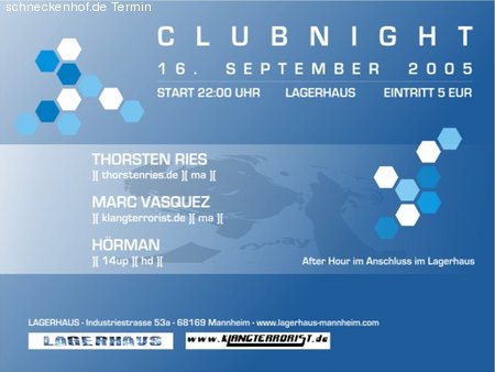 Clubnight Mannheim Werbeplakat