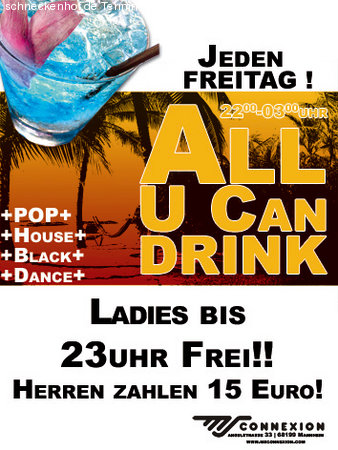 All U Can Drink Werbeplakat
