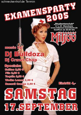 Examensparty  Werbeplakat