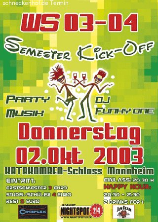 Semester  Kick-Off Werbeplakat