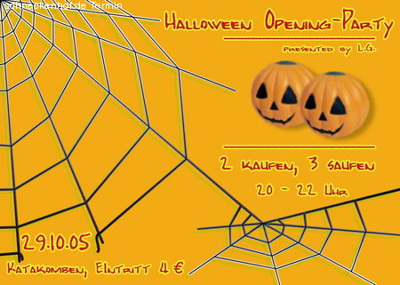 Halloween Opening Party Werbeplakat