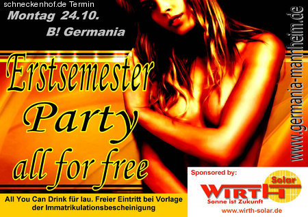 Erstsemester all for free Werbeplakat