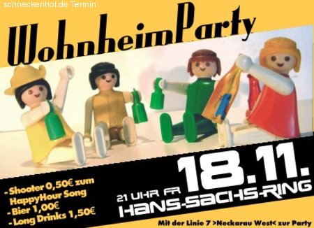 Wohnheimparty Werbeplakat