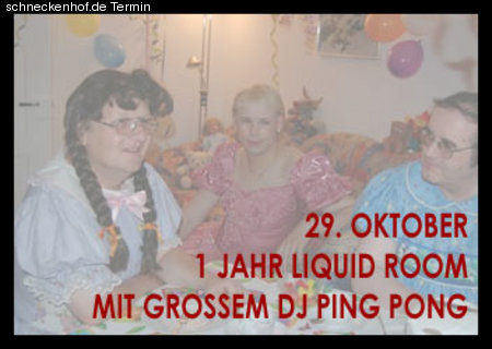 1 Jahr Liquid Room Werbeplakat