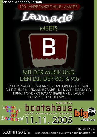 Lamade meets Bootshaus! Werbeplakat