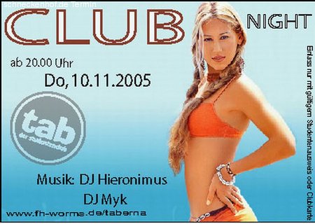 Clubnight No. VI Werbeplakat