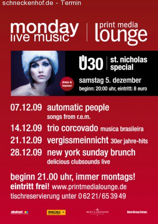 Monday Live Music Werbeplakat