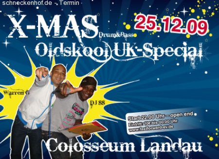 x-mas oldskool sp. feat dj ss Werbeplakat