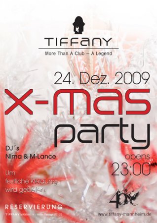 X-Mas @ Tiffany Werbeplakat