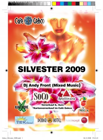 Silvesterparty Werbeplakat
