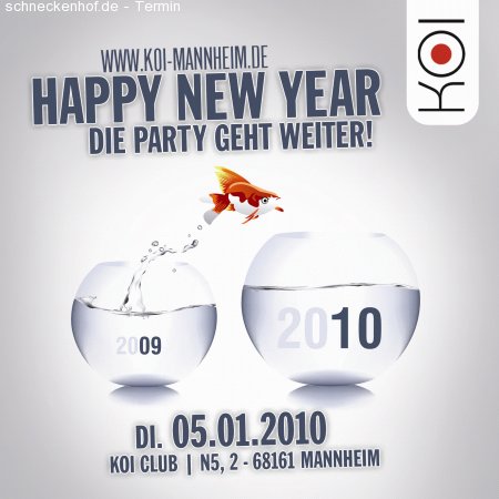 KOI  |  Happy New Year Party Werbeplakat