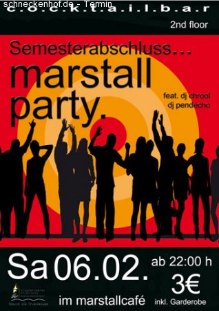 Semesterabschluß Marstallparty Werbeplakat