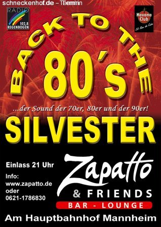 80er SILVESTER NACHT Werbeplakat