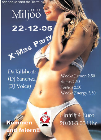 X-Mas Party Werbeplakat