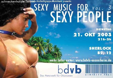 sexy music for sexy people 3 Werbeplakat