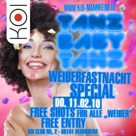 Tanz Baby Tanz - Weiberfastnacht Werbeplakat