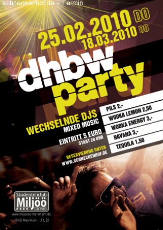 DHBW Party Werbeplakat