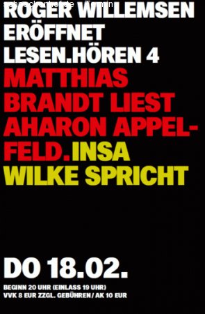 Roger Willemsen eröffnet lesen.hören 4 Werbeplakat