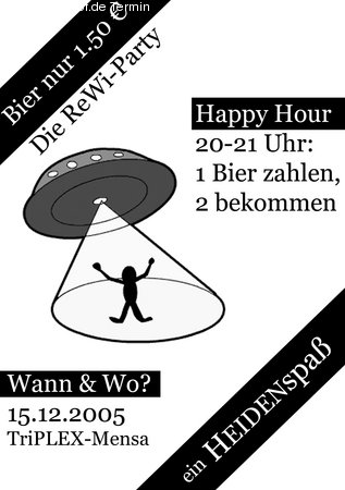 Rewi-Party Werbeplakat