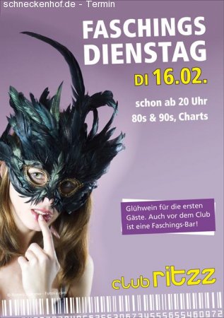 Fasching Dienstag Werbeplakat