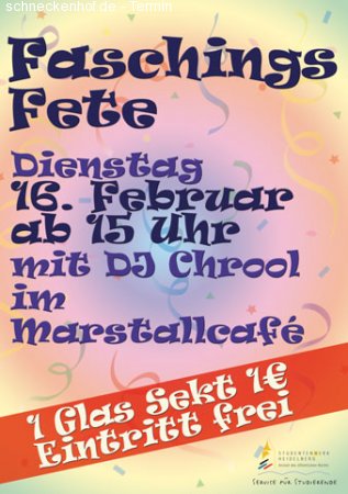 Faschingsfete nach dem Umzug in HD Werbeplakat