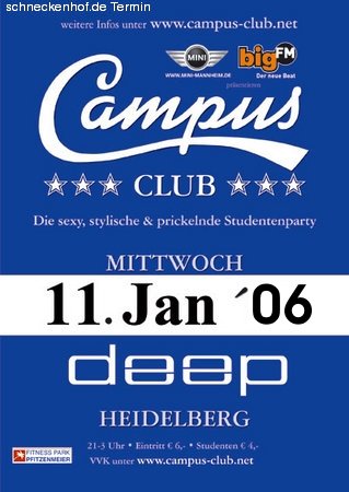 Campus Club X - Heidelberg Werbeplakat