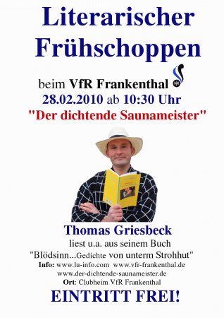 Literarischer Frühschoppen Werbeplakat