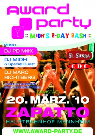 Award Party ::Mioh's B-Day Bash:: Werbeplakat