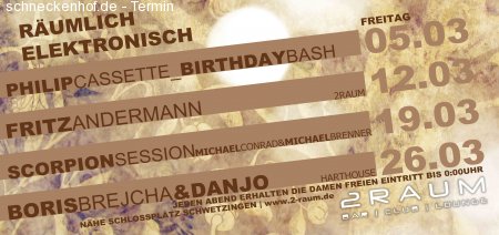 Räumlich Elektronisch: Cassette B-Day Werbeplakat