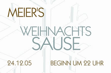 Meier's Weihnachtssause Werbeplakat
