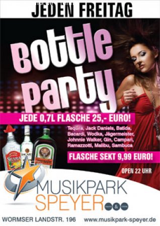 BOTTLE PARTY Werbeplakat