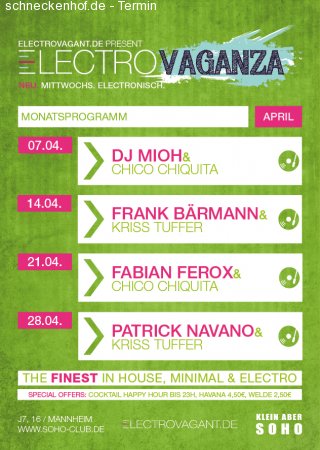 Electrovaganza pres. DJ Mioh Werbeplakat