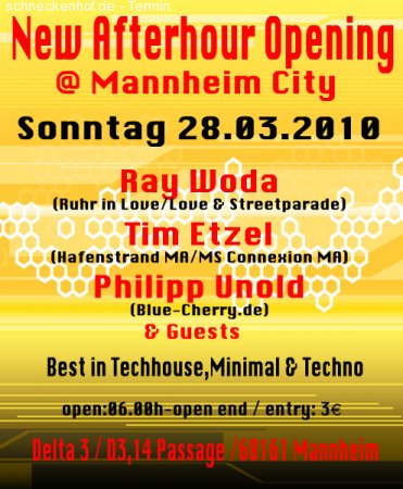 NEW AFTERHOUR @ Delta 3 (Mannheim-City) - TIMEWARP-AFTERDAY Werbeplakat