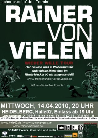 --- Abgesagt ! --- Rainer von Vielen Werbeplakat