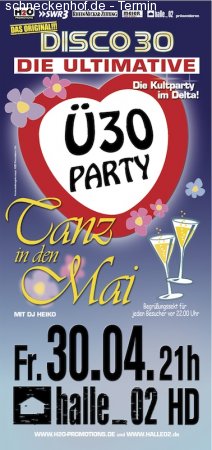 Ü30 Party Werbeplakat