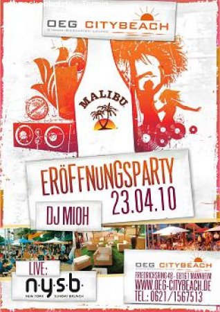 Beach Eröffnung 2010 Werbeplakat