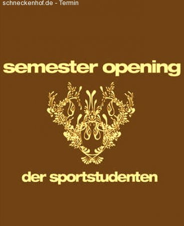 Semester Opening der Sportstudenten Werbeplakat