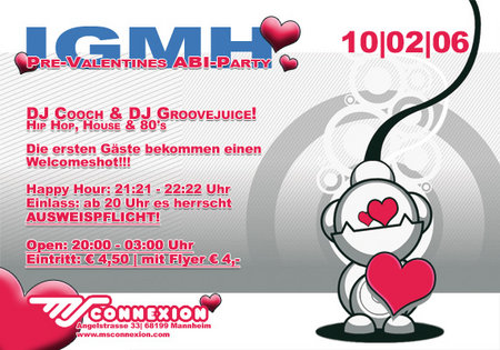 PRE-VALENTINES ABI PARTY Werbeplakat