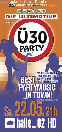Ü30 Party Werbeplakat