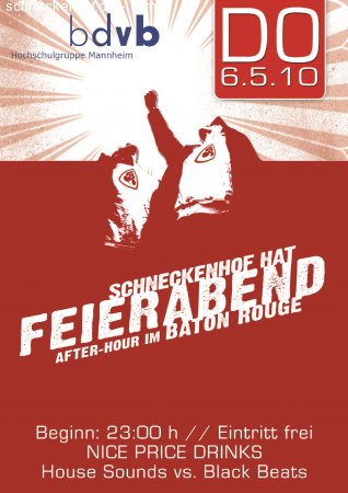 Schneckenhof hat Feierabend Werbeplakat