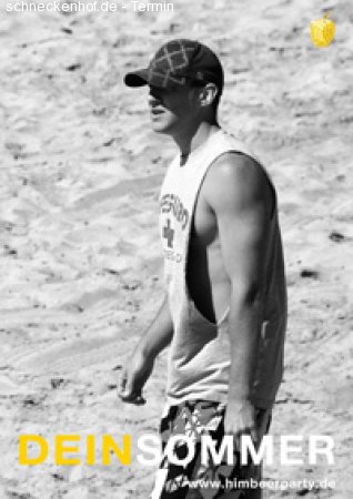 Himbeerparty Sommer Werbeplakat