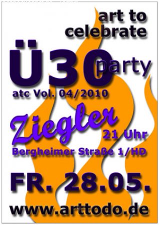 art to celebrate Ü30party Werbeplakat