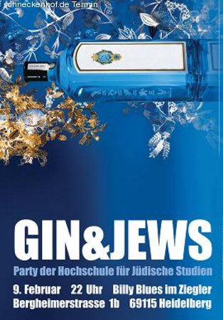 Gin & Jews Party Werbeplakat