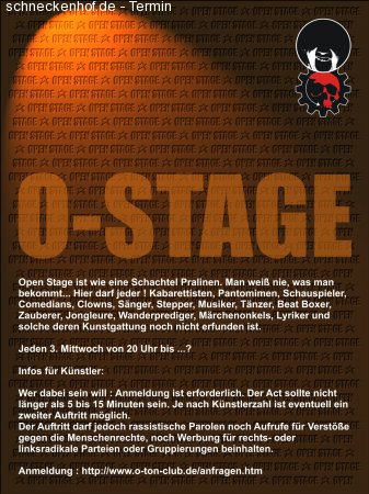 O-Stage Werbeplakat