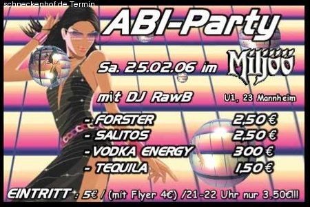 Abi Party Werbeplakat
